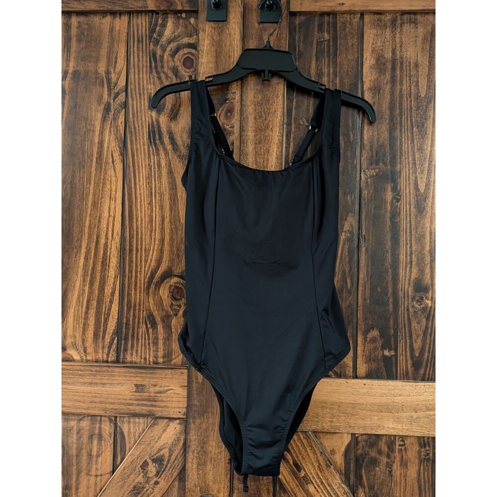 NWT Cupshe Womens large One Piece Live Life On The Beach Swimsuit Black